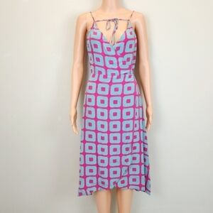 New TIBI Spaghetti Straps Wrap Midi Dress